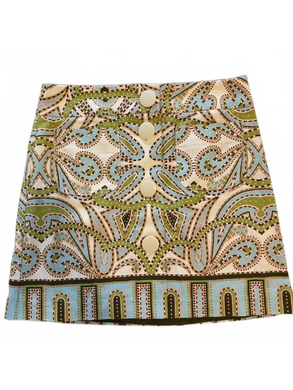 American Vintage J.Crew Printed Cotton Mini Skirt Size 6 Preppy Boho